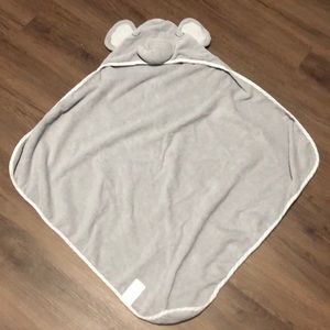Cloud island infant wrap towel, gray elephant